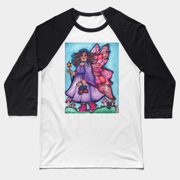 Faerie In Hightop Sneakers Baseball T-Shirt by Kat Loves Chocolate